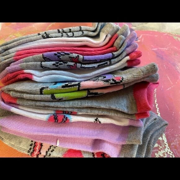 šāRampageāGirlsĀ 10PairsāStripesāAnkleāSock⦠- Picture 5 of 9